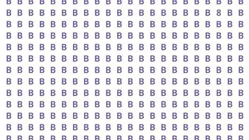 Iluzie optică virală. Găsește cifra 8 ascunsă printre rândurile cu litera ”B” repetată. Ai la dispoziție doar zece secunde