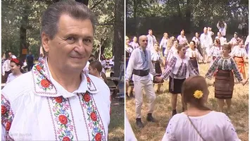 Nea Mărin și fiica sa, petrecere cu peste 500 de invitați. Au încins o horă imensă în pădurea Cernica: „E o reîntoarcere la tradiţii”