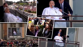 Papa Francisc a fost externat. Suveranul Pontif, care „este foarte fericit”, s-a întors la Vatican, după 5 săptămâni de spitalizare. A fost așteptat de sute de persoane, cu mare bucurie / VIDEO