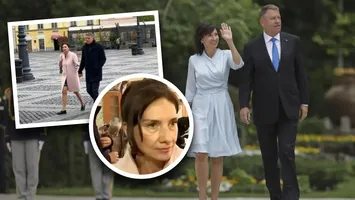 Carmen și Klaus Iohannis, de mână spre secția de votare din Sibiu. Apariție sobră a fostului președinte și a soției acestuia