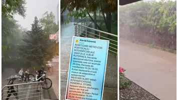 Alertă meteo COD PORTOCALIU de furtună în București și alte județe. Inundații masive în Capitală
