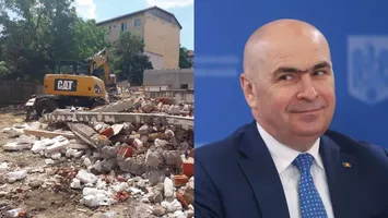 Primăria lui Ilie Bolojan a început să demoleze casele pe care le-a cumpărat cu 630.000 de euro pentru a face parcări și spații verzi VIDEO