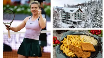 Ce prețuri are Simona Halep la restaurantul hotelului din Poiana Brașov. Cât costă o porție de cartofi prăjiți cu șnițel