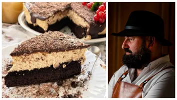 Adi Hădean recomandă tort cu brânză și cafea în straturi. Armonie de arome într-un desert ”cu personalitate”!