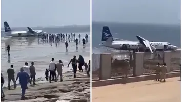 Avion prăbușit în Oceanul Indian. Ce s-a întâmplat cu pasagerii, pilotul, declarat erou. Primele imagini de la fața locului VIDEO