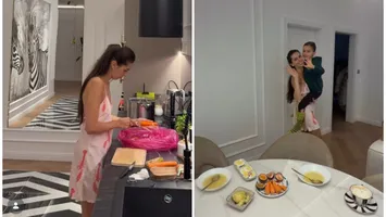 Noi imagini din casa nouă a artistei Georgiana Lobonț. Cum arată bucătăria vedetei: „M-am apucat direct să fac o supă de găină”