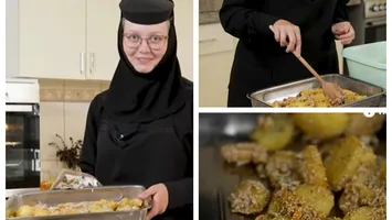 Rețeta de cartofi cu susan rumeniți în cuptor a Maicii Starețe Iuliana de la Mănstirea Hristos Pantocrator din Alba Iulia