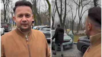 Magicianul Robert Tudor, în stare de șoc. Mașina i-a fost avariată, în timp ce era la restaurant: „Vai de capu’ meu! Aici e tăiată janta”
