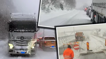 Rețeaua rutieră națională afectată de condițiile meteorologice extreme! Trafic oprit pe Autostrada A7, tronsonul Ploiești – Adjud, restricții de trafic și pe celelalte autostrăzi din cauza ninsorii abundente și viscolului