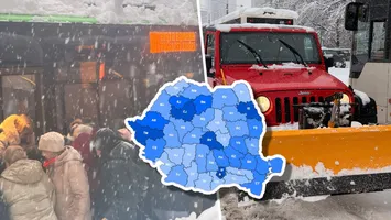 Valul doi înapoi. Ciclonul polar se întoarce furios în Bucureşti, strat nou de zăpadă şi temperaturi siberiene. Ar putea fi emis alt Ro-Alert