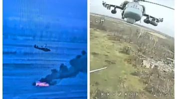 Război în Ucraina. Momentul în care o dronă doboară un elicopter rus Ka-52 „Alligator”. VIDEO