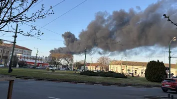 Incendiu puternic la o fabrică din Arad. Fumul dens a acoperit tot orașul. Autoritățile au emis RO-ALERT