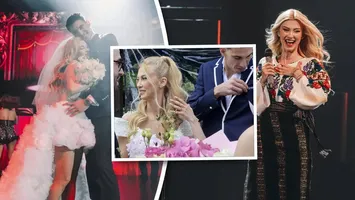 Andreea Bălan și Victor Cornea s-au căsătorit în secret! Artista a strălucit într-o rochie superbă. GALERIE FOTO de la cununia civilă