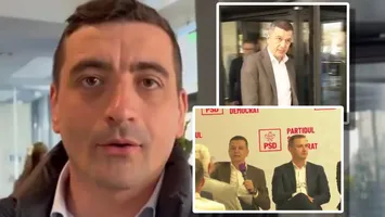 George Simion, surprins la hotelul în care are loc reuniunea PSD pentru demiterea lui Ilie Bolojan. Ce caută liderul AUR în același loc cu social-democrații
