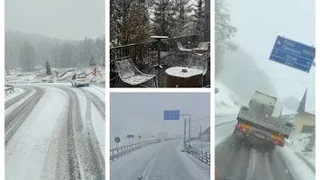 Anomalii termice în România! Ninge ca-n poveşti în multe locuri din ţară. Imagini feerice FOTO şi VIDEO