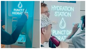 VIDEO Alternativă gratis la apa de 15 lei sticla vândută pe aeroport! De unde pot ”alimenta” călătorii ajunși pe Otopeni sau Băneasa