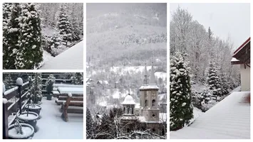 Vreme de iarnă înainte de minivacanța de 1 Mai. La munte ninge, în restul țării este frig și plouă