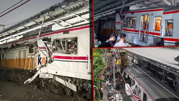 14 oameni morți și peste 80 răniți, după ce două trenuri s-au ciocnit într-o gară din Indonezia. FOTO