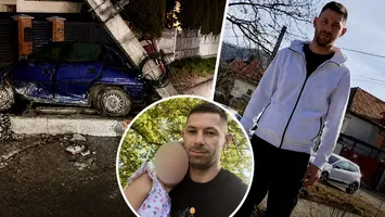 Sfârşit cumplit pentru un fotbalist din Argeş! Maşina condusă de un prieten băut în care se afla s-a izbit de un stâlp, iar tânărul a murit pe loc