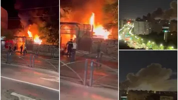 VIDEO Incendiu puternic la un restaurant din Capitală! Pompierii au intervenit cu nu mai puțin de 11 mașini de stingere