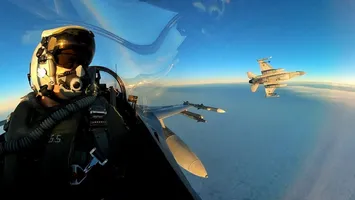 Primele imagini cu drona doborâtă de pilotul român de F-16. NATO a confirmat FOTO