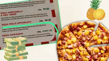 Pizza la 1.000 de lei, într-un restaurant din Capitală. De ce este așa scumpă?