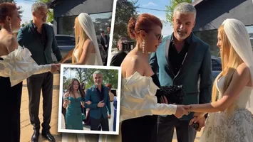 Monica Davidescu și Aurelian Temișan au atras toate privirile la nunta Andreei Bălan. Nașii artistei au transmis un mesaj emoționant: „Să le dea Dumezeu casă de piatră!”