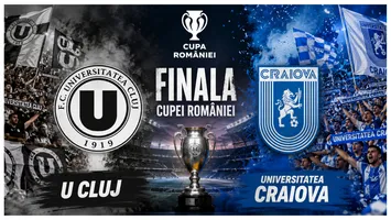 LIVE U Cluj – Universitatea Craiova finala Cupa României. Cine va câştiga primul trofeu al sezonului 2025-2026, unde vezi meciul în direct la TV