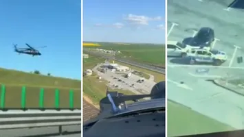 Scene ca în filme pe Autostrada Soarelui de 1 Mai. Un tânăr de 19 ani, care circula haotic, a fost urmărit cu elicopterul pe drumul spre mare
