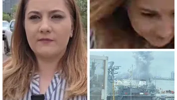 VIDEO ŞOCANT: Jurnalistă surprinsă de explozia dronei marine în direct. A fugit în timpul transmisiei