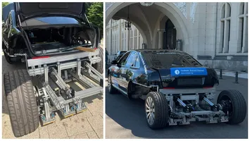 Un inventator vasluian a creat mașina care „imită mersul pe jos”. Autovehiculul ar putea atinge 330 km/oră într-o secundă