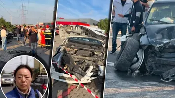 Răsturnare de situație în cazul accidentului produs de o șoferiță din China în parcarea centrului comercial Dragonul Roșu. Femeia tocmai fugise de la un alt accident
