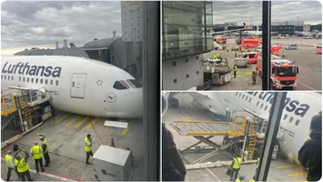 Panică pe aeroport. Avion prăbușit în dreptul porții de îmbarcare, sunt victime