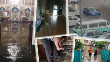 Furtunile și grindina au făcut prăpăd în mai multe județe. Zeci de locuințe, sedii de instituții și o biserică au fost inundate