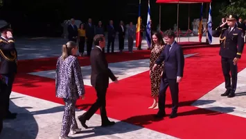 Ce ținută a purtat Mirabela Grădinaru la Cotroceni cu ocazia vizitei președintele statului Israel, Isaac Herzog