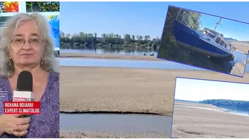 EXCLUSIV Dunărea seacă, porturi închise și nave blocate. Cupola de foc accentuează seceta, Roxana Bojariu: „Din păcate, și România intră în ierarhia de vulnerabilitate”