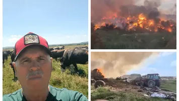 Incendiu puternic la ferma lui Ștefan Muscă, cel mai cunoscut fermier din România: ”A ars tot, nu a mai rămas nimic”