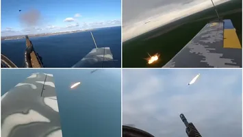 VIDEO Un soldat ucrainean doboară cu o pușcă dronele Shahed din cabina deschisă a avionului. Imagini spectaculoase din timpul misiunii