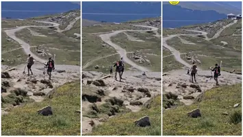 Doi turiști au „escaladat” cu trotinetele pe Platoul Bucegi. Reacția Salvamont Prahova: „Dacă sunt bune la oraș…”