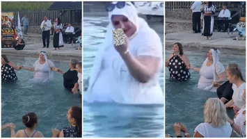 Diana Șoșoacă, prima apariție după accident. A intrat îmbrăcată în piscină și a dansat în horă: „Cred că e momentul să schimbăm paradigma”