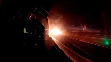 Primele imagini cu momentul în care drona a fost doborâtă la Galați de un F-18 spaniol. „Pare să fie rusească”