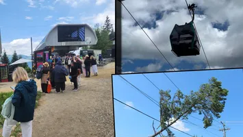 Avarie la Sinaia! Turiștii din telegondole, evacuați după ce un copac a căzut peste cablurile de tensiune