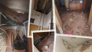 Tavanul unui apartament din Sibiu s-a prăbușit. O femeie acuză vecinul că a inundat-o ani la rând