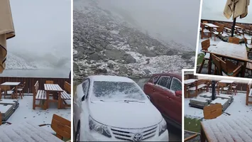 Prima zăpadă din această toamnă în România. A nins la Bâlea Lac, în Făgăraș, dar şi pe Transalpina