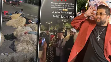 VIDEO Fratele lui Tzancă Uraganu le-a dus de mâncare ciobanilor care au înnoptat în fața Palatului Victoria. Miraj Tzunami le-a dedicat o doină: „Aștia sunt ciobanii mei, ce fuge lupii de ei”