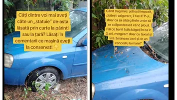 Cum și-a găsit mașina parcată în curtea casei din România un român care a fost plecat în Italia trei ani. Bărbatul a înlemnit când a văzut cum arată acum: ”Priviți aici monumentul diasporei”