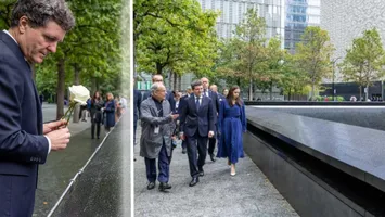 Nicușor Dan și Mirabela Grădinaru, la Memorialul 9/11 din New York. Omagiu adus victimelor atentatelor