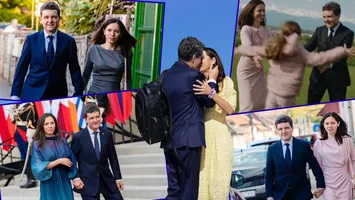 VIDEO Nicușor Dan și Mirabela Grădinaru, momente tandre pe pista aeroportului. Imaginile în care se sărută pasional