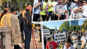 Protest de amploare al fermierilor în Capitală. Agricultorii cer soluții pentru criza din agricultură și acuză autoritățile de blocarea exporturilor. Mobilizare impresionantă a jandarmilor