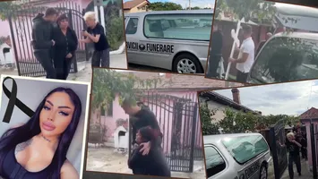 Durere fără margini pentru familia Valentinei, ucisă de iubit, pusă în valiză și aruncată în râul Olt. Sicriul alb, depus la casa părintească din Filiași, tatăl tinerei de 28 de ani este distrus VIDEO